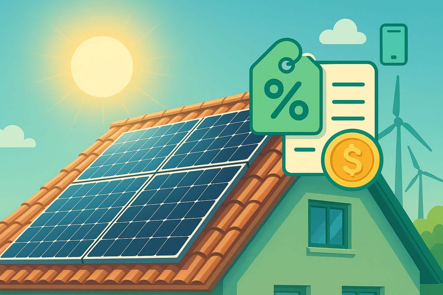 Descubra como economizar conta luz usando energia renovável de forma prática, sustentável e sem investimento inicial, reduzindo gastos e protegendo o meio ambiente. (imagem gerada com inteligência artificial)